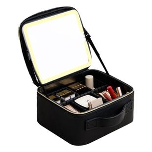 带镜子led灯化妆包女大容量便携式收纳包可挂行李箱跟妆师化妆箱