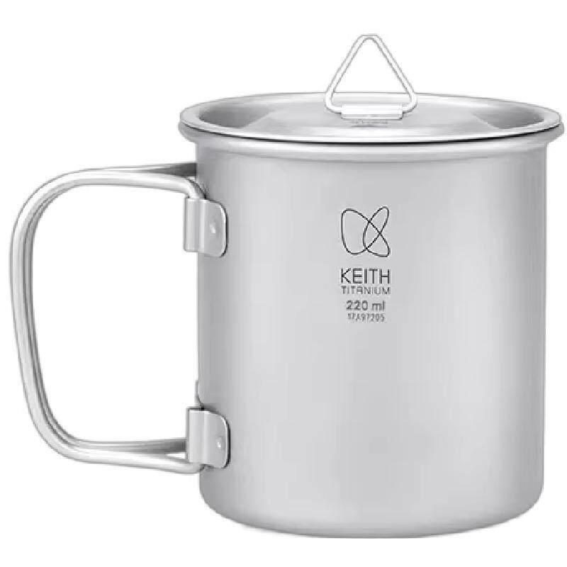 KEITH铠斯纯钛水杯单层折叠水杯