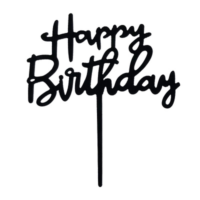 亚克力艺术字生日插牌插卡