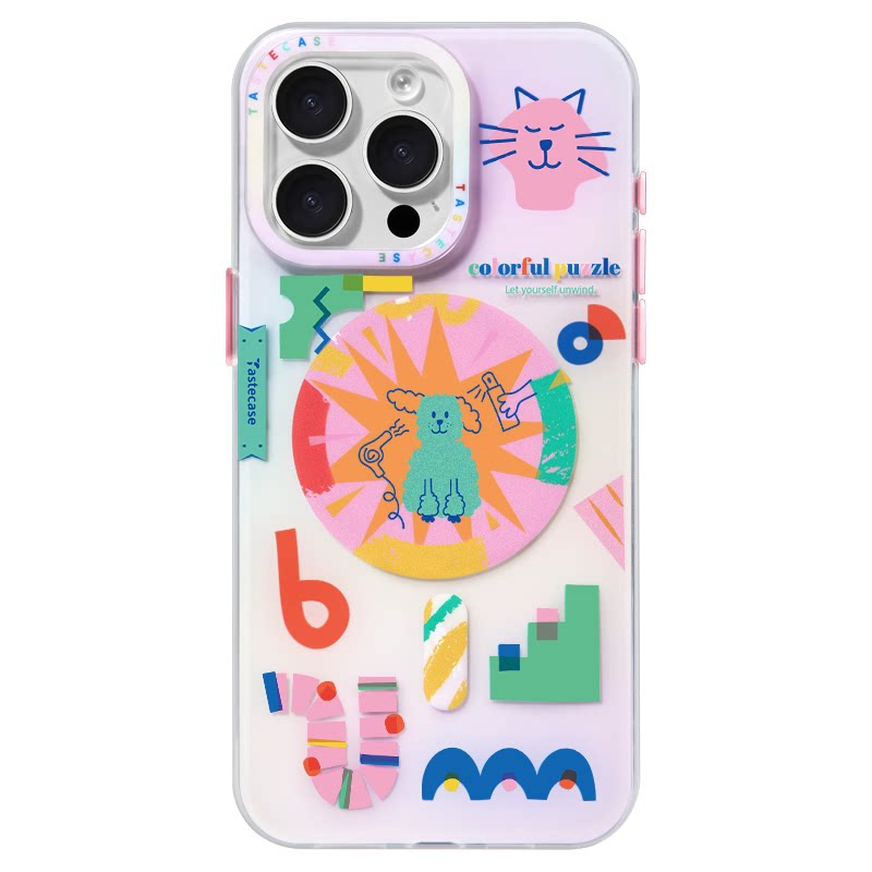 Tastecase小狗拼图世界磁吸手机壳适用苹果iPhone18ProMax/17/16 MagSafe保护壳原创新款可