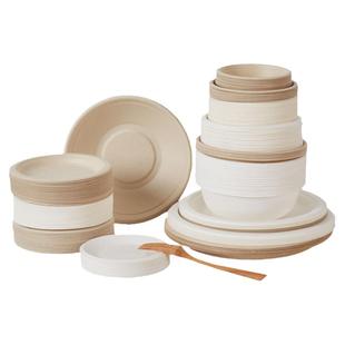 一次性盘子纸盘餐饮食品级幼儿园画画菜盘可降解家用烧烤餐具餐盘