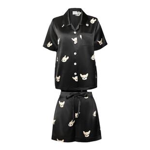 明星同款BEAST野兽派日进斗金小奶狗短袖情侣睡衣生日节日周年礼