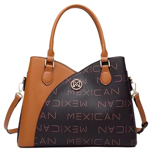 稻草人手提包女包2026新款时尚单肩包撞色复古通勤包女斜挎包正品