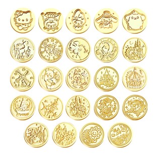 通用款火漆印章章头便宜咕卡奶油胶儿童玩具章头蜡粒火气印章信封请柬封口印章浮雕环保火漆手账本子专用批发