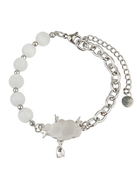 UNBEATEN原创设计猫眼石钛钢手链