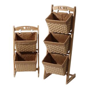 置物架多层收纳架木质落地新款2025家用厨房客厅零食玩具储物架子