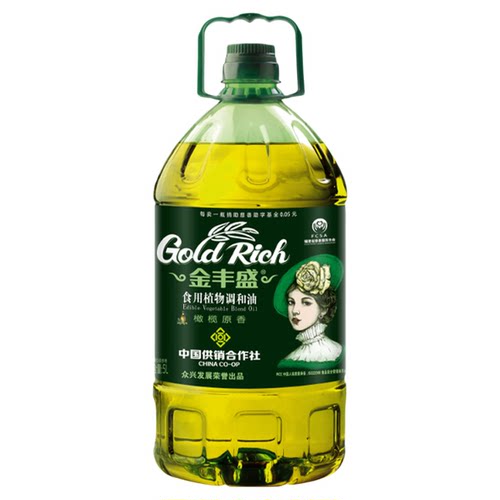 金丰盛含特级橄榄油食用植物调和油5L桶装家用炒菜食用油官方正品