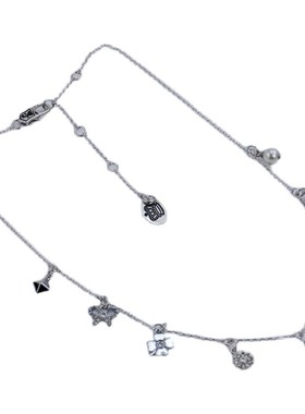 特价欧美饰品j珍珠c皇冠爱心蝴蝶结花朵镀金项链颈链甜美气质现货