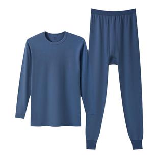 三枪保暖内衣男纯棉秋衣秋裤女圆领抗静电套装情侣款无侧缝新年红