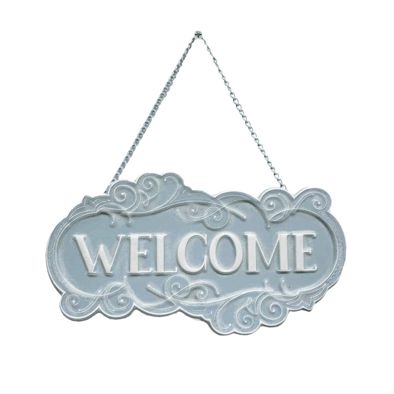 森得源铁艺挂件welcome欢迎光临挂牌花园装饰欧式welcome门牌壁饰