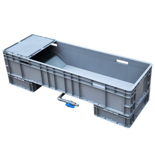 新款底部排水养龟箱超大水陆缸巴西草龟乌龟养殖盆带沙池爬梯晒台