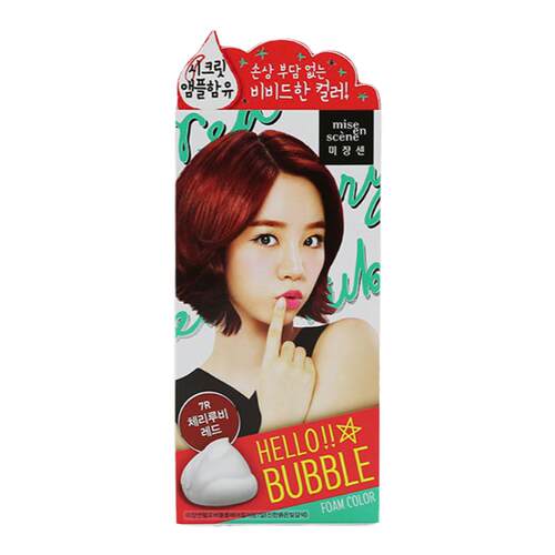 韩国进口hellobubble爱茉莉泡沫染发剂 纯泡泡染发膏天然纯彩色