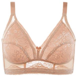 爆款大胸显小内衣女薄款全罩杯无钢圈大码防下垂收副乳调整型文胸