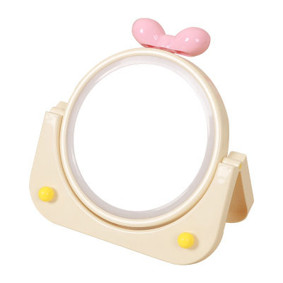 折叠化妆镜子嗲挂孔可充电带灯