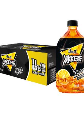康师傅无糖冰红茶1L×12瓶茶饮料