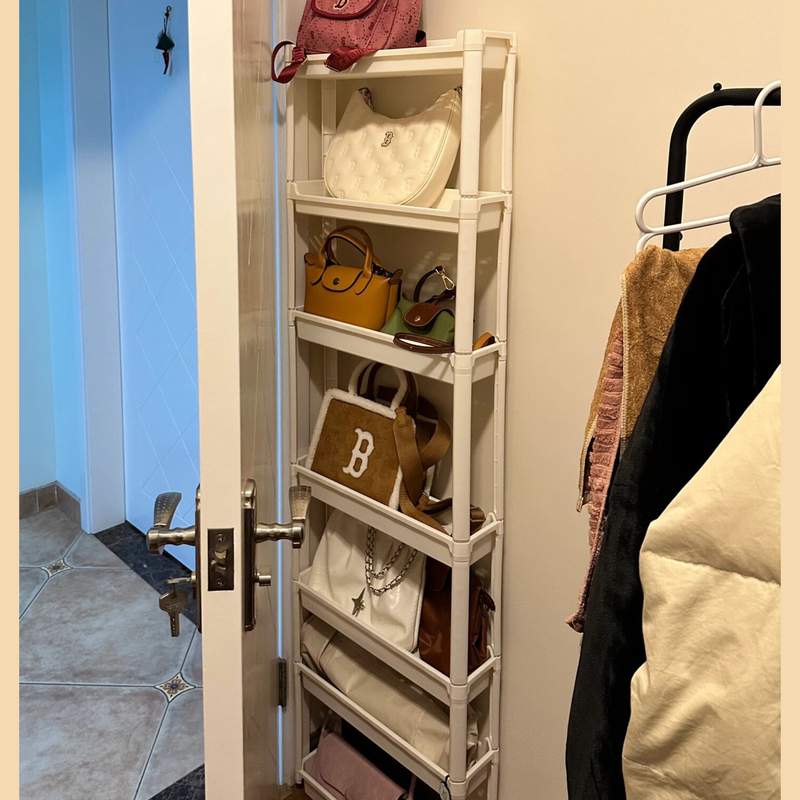 门后缝隙包包收纳置物架夹缝薄窄款多层家用卧室收纳神器挂包架