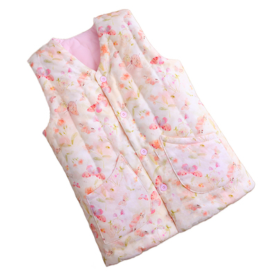 女士国风手工棉花马甲加厚坎肩