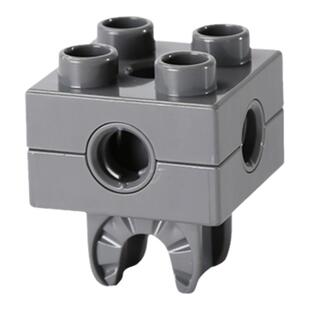 大颗粒积木配件45002百变工程套装教具反向手臂连接器散件零件