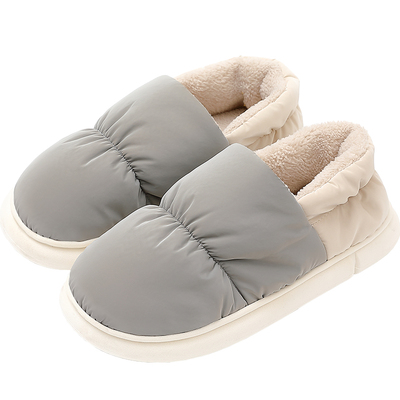 羽绒防水棉拖鞋男士冬季包跟保暖