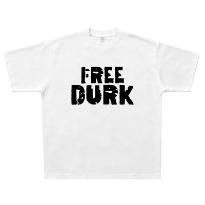 Lil Durk FREE DURK 美式复古纯棉字母T恤 vintage 说唱宽松短袖
