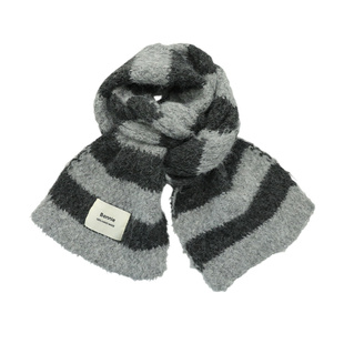 韩版高级感红色条纹围巾女2025新款秋冬季加厚保暖围脖软糯护颈