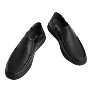 百丽真皮软底商务鞋男新款商场同款牛皮套脚开车休闲皮鞋7RJ02CM2