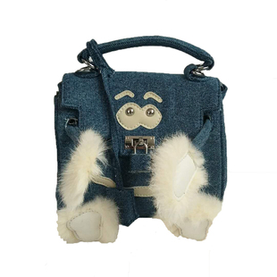 韩国代购 READYMADE小怪兽2022新款冬季毛毛包单肩斜跨兔毛小包潮