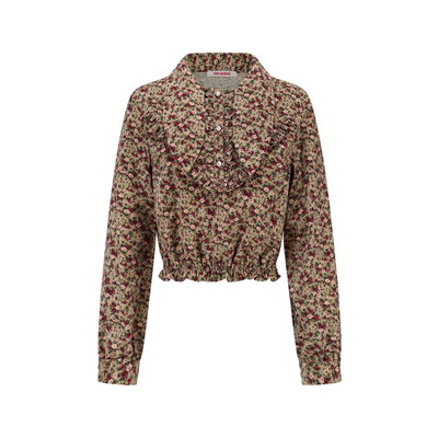 ORA GENESIS2025年冬季新品时尚印花灯芯绒上衣