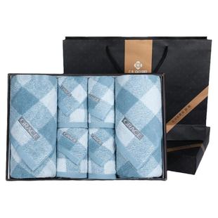 洁丽雅毛巾浴巾六件套礼盒套装纯棉100全棉加厚高端礼品定制logo