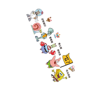 2025网红打卡咖啡店墙面装饰奶茶海绵宝门口造景吸引顾客神器挂画