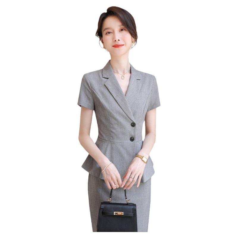 诗璐雅短袖西装外套女士通勤