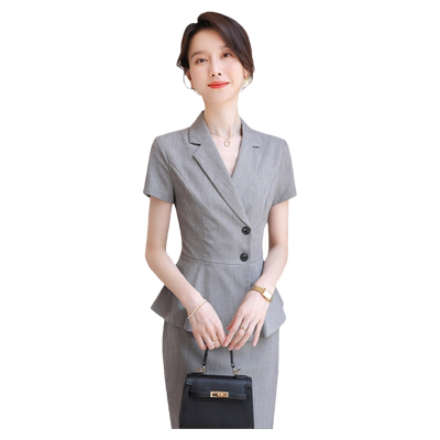 诗璐雅短袖西装外套女士通勤