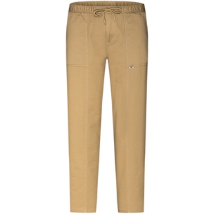 七匹狼休闲裤男士2025新款秋冬季卡其直筒宽松商务纯棉长裤子男装