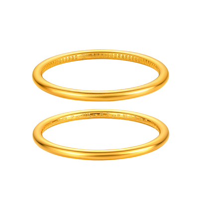 正品素圈心经手镯金包银专柜同款