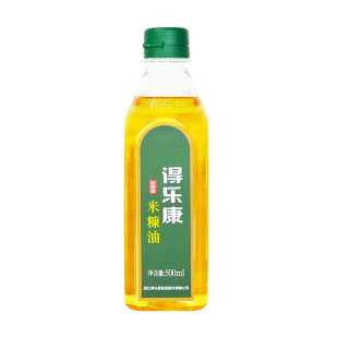 得乐康谷黄金500ML小瓶米糠油植物油食用油稻米油稻谷油烹饪炒菜
