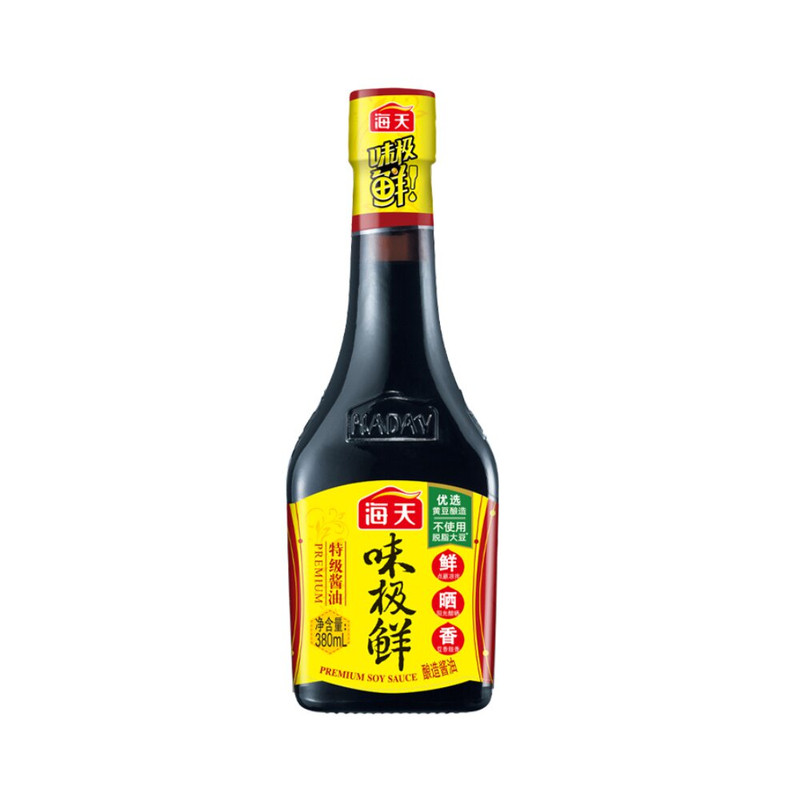 海天味极鲜380ml小瓶特级酿酱油