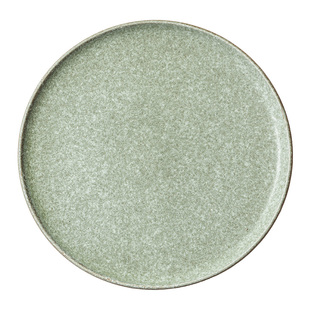YE HOME 极简风绿色陶瓷圆盘家用甜品盘水果盘高级感简约餐具盘子