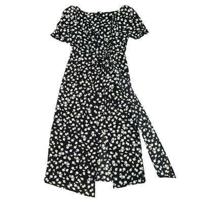 oo&vv法式长裙碎花显瘦气质时尚夏连衣裙女2025夏新款收腰设计感