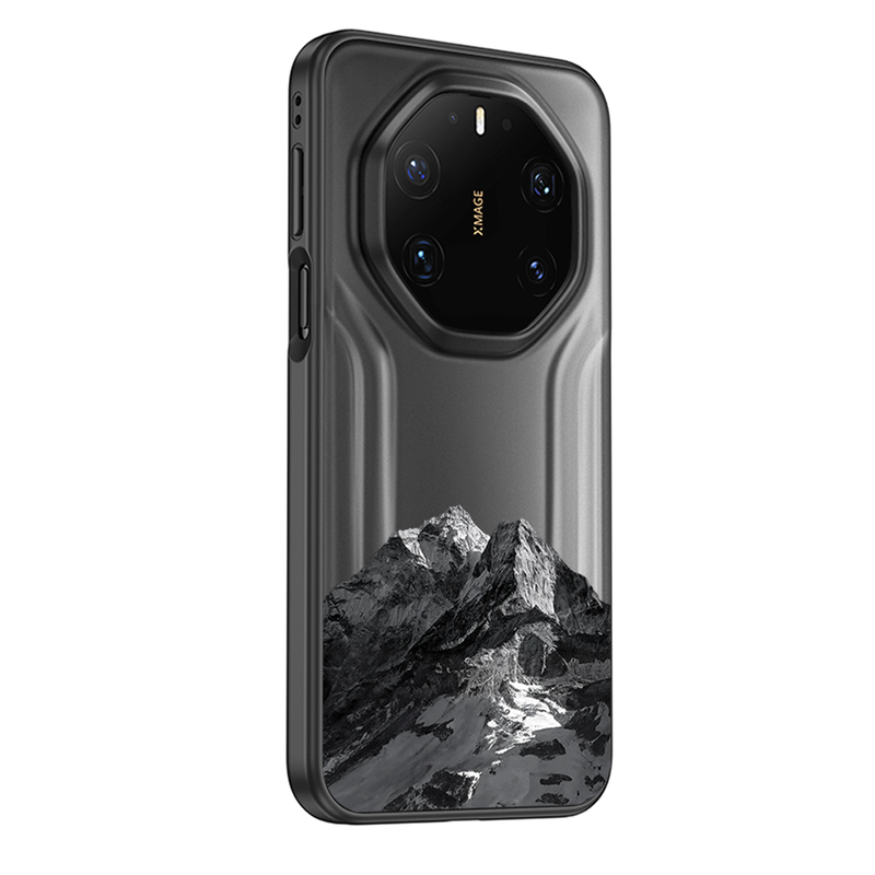 适用华为Mate80RS非凡大师手机壳全包软壳四角气囊防摔Huawei保时捷保护套山峰创意高级磨砂不粘指纹时尚