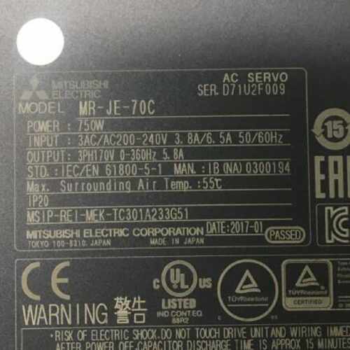议价三菱伺服驱动器 MR-JE-70C