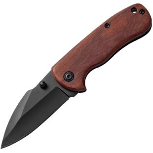 厂家热卖不锈钢博克DA33小折刀木柄小刀折叠刀多功能开刃战术刀