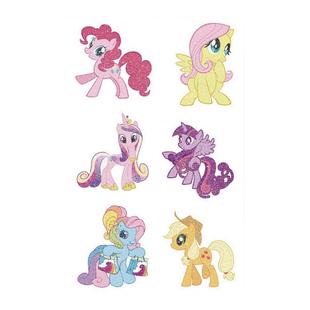 儿童纹身贴彩虹小马贴纸女孩卡通高颜值碧琪紫悦宝宝生日礼物小礼品奖励周边学生可洗防水持久闪粉贴画定制