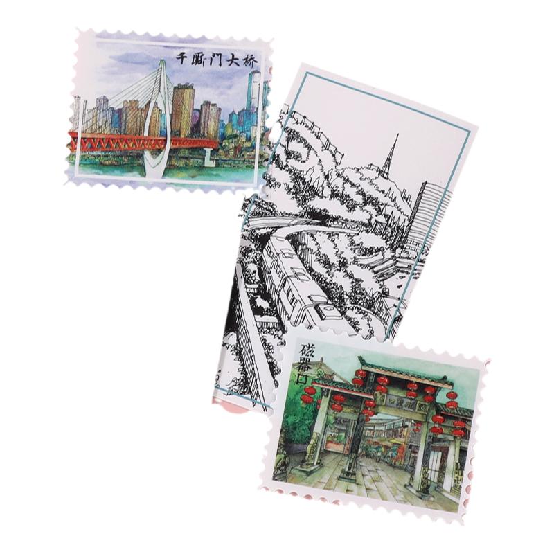 重庆地标贴纸邮票手账文创网红景点特色城市笔记本手机壳装饰贴