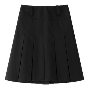 东京岁时记jk甜美减龄粉色短袖修身显瘦翻领衬衫女黑色半裙套装女