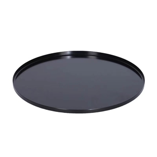 豪克创艺现代简约黑色圆形托盘装饰摆件玄关客厅卧室收纳置物盘