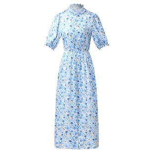 直降5折|歌莉娅真丝连衣裙女夏度假穿搭桑蚕丝碎花裙子