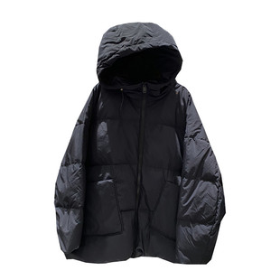 TYJR 冬季2024新款韩版宽松长袖连帽加厚保暖羽绒服外套女951001