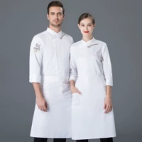 Белый лонгслив, водонепроницаемый фартук