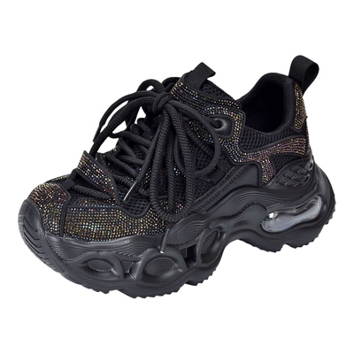 四起哥春秋厚底增高网面老爹鞋女