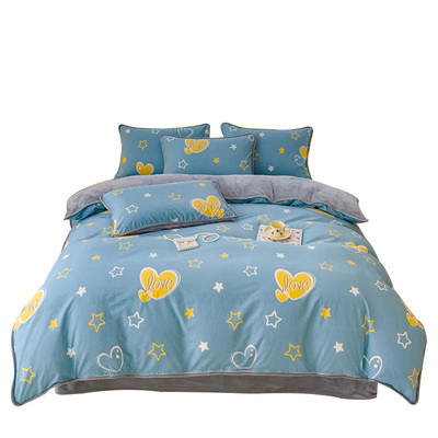 AB面加绒一面纯棉一面绒被套定制